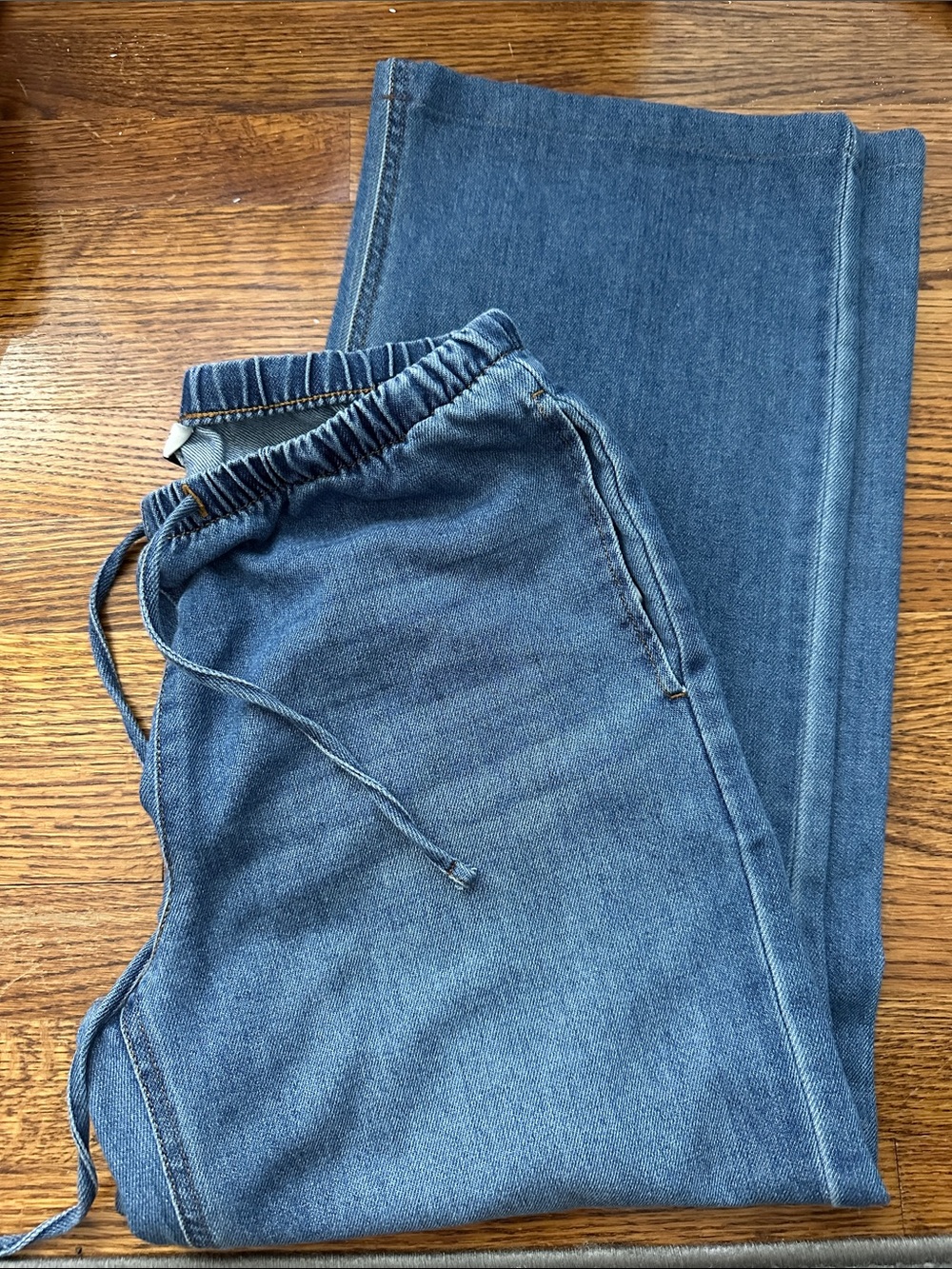 Vanilla Star Blue Straight Leg Drawstring Jeans